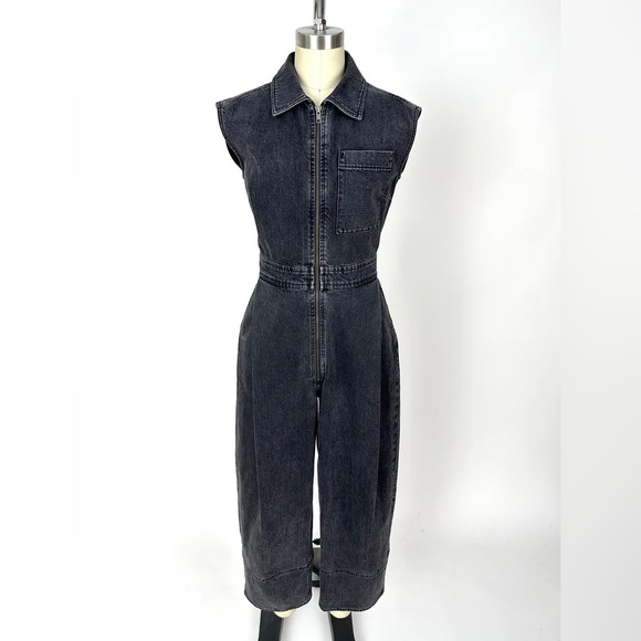 Rachel Comey Washed Black Denim Annin Jumpsuit - Picture 2 of 4
